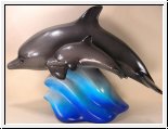 Delfin mit Kind, Kerri Keramik 21 x 14 cm