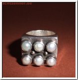 Ring Silber Swasserperle 16 mm