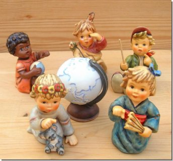 Die Fnf Kontinente, Hummelfiguren 6 - teilig