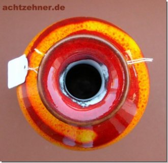 Flasche Vase Gramann Keramik ROT/ Orange 26 cm