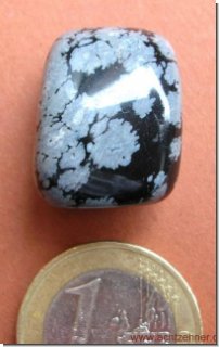 Schneeflockenobsidian gebohrt  23 x 17 x 15 mm