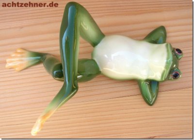 Amphibia, sitting frog design - Figur von Franz Porzellan 17 cm