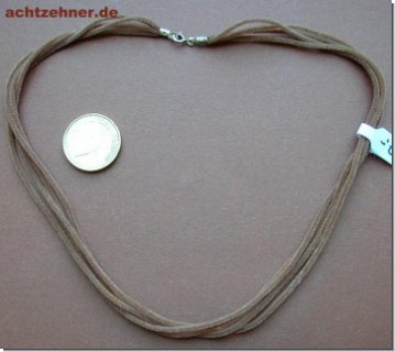 Band fr Anhnger aus Samt in beige 42 cm