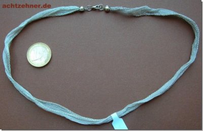 Band fr Anhnger aus Seide in beige 47 cm