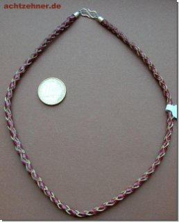 Kordel - Band fr Anhnger aus Leder in bordeaux 45 cm