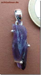 Silberner Anhnger mit einem Amethyst 3 cm