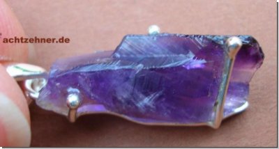 Silberner Anhnger mit einem Amethyst 3 cm