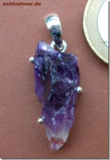 Silberner Anhnger mit einem Amethyst 3,3 cm