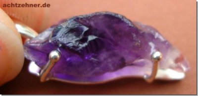 Silberner Anhnger mit einem Amethyst 3,3 cm