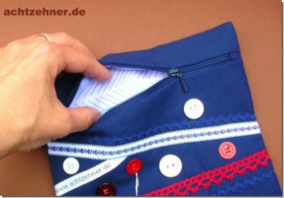 Utensilientschchen blau 19 x 19 cm