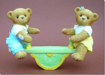 Jimmie & Joanne wippen Cherished Teddies 10,5 x 13 cm