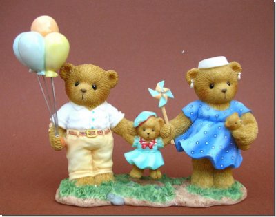 John, Emily & Katie auf einem Fest Cherished Teddies 11,5 x 14 cm