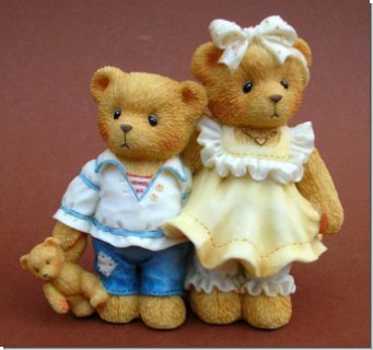 Geschwister Bernard and Bernice Cherished Teddies 7,5 cm