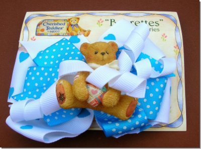 Hair Accessories, Haarspange Blau Cherished Teddies 10 cm