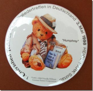 Sticker aus Blech 3. Mai 1998 Cherished Teddies 7,5 cm