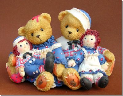 Rosemarie and Ronald, Kinder mit Puppen, Cherished Teddies 8 x 12 cm