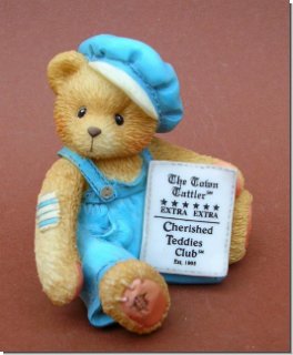 Cub E. Bear der Zeitungsjunge Cherished Teddies 7 cm