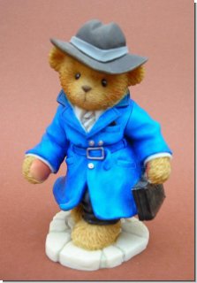 Dedektiv T.James Bear Blau Cherished Teddies 10 cm