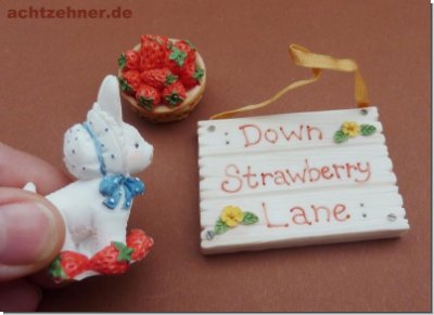 Erdbeer Mini Set Cherished Teddies 5 cm