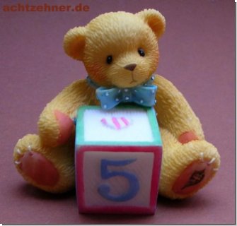 Number 5 Block Mini Figur Cherished Teddies 4 cm
