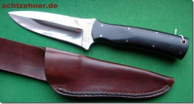 Nr.eh218 Jagdmesser mit Griff aus Ebenholz