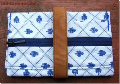 Blaue Tabaktasche fr Zigarettendreher 15 x 9 cm