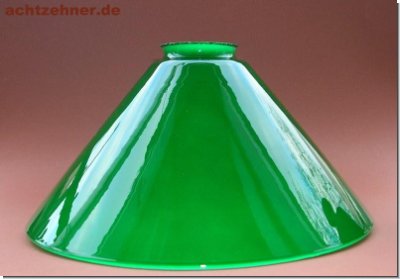 Lampenschirm aus Glas in grn 13 x 24 cm