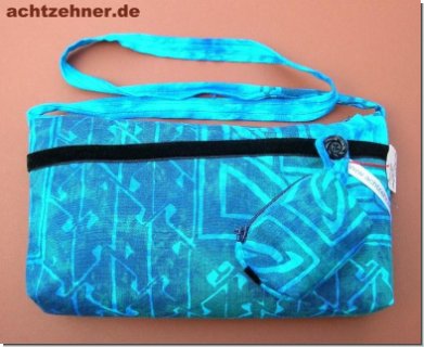 Kleine Tasche trkis Bali + Utensilientasche 13 x 26 cm