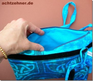 Kleine Tasche trkis Bali + Utensilientasche 13 x 26 cm