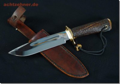 253eh Jagdmesser Hirschhorn 23,5 cm