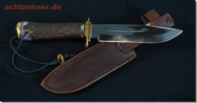 253eh Jagdmesser Hirschhorn 23,5 cm