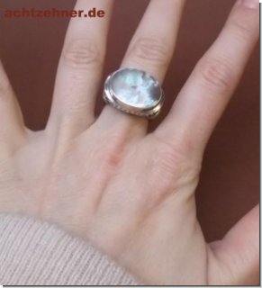 Ring Silber Perlmutt 17 mm