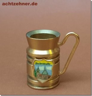 Messing Souvenir Luckenwalde Mini Kanne 3,2 cm