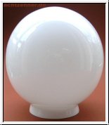 Lampenschirm aus Glas in weiß rund Kugellampenschirm 16 x 13 cm