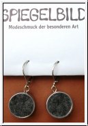Graue Filz Ohrhänger von Spiegelbild 3,5 cm