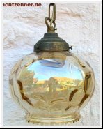 Deckenlampe Antik mit Glasschirm in Champanger 80 cm