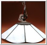 Deckenlampe Tiffany Bleiverglasung weiß 28,5 x 17 cm