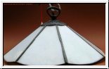 Deckenlampe Tiffany Bleiverglasung weiß 23,5 x 13 cm