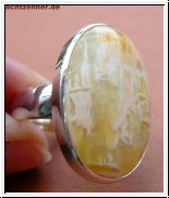 Silberner Ring mit Opalit 18,5 mm