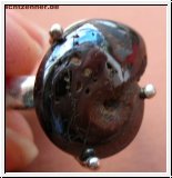 Silberner Ring mit Ammonit 18 mm