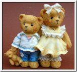 Geschwister Bernard and Bernice Cherished Teddies 7,5 cm