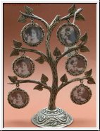 Stammbaum für kleine Fotos silber Antik 19 x 15 cm