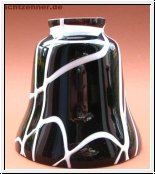 Lampenschirm aus Glas in schwarz/ weiß 12 x 12 cm