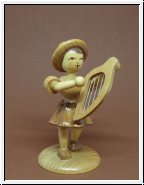 Blank Musiker mit kleiner Harfe natur 6,5 cm